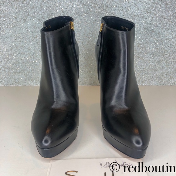 Gucci Black leather ankle boots booties size 40 - Picture 5 of 8